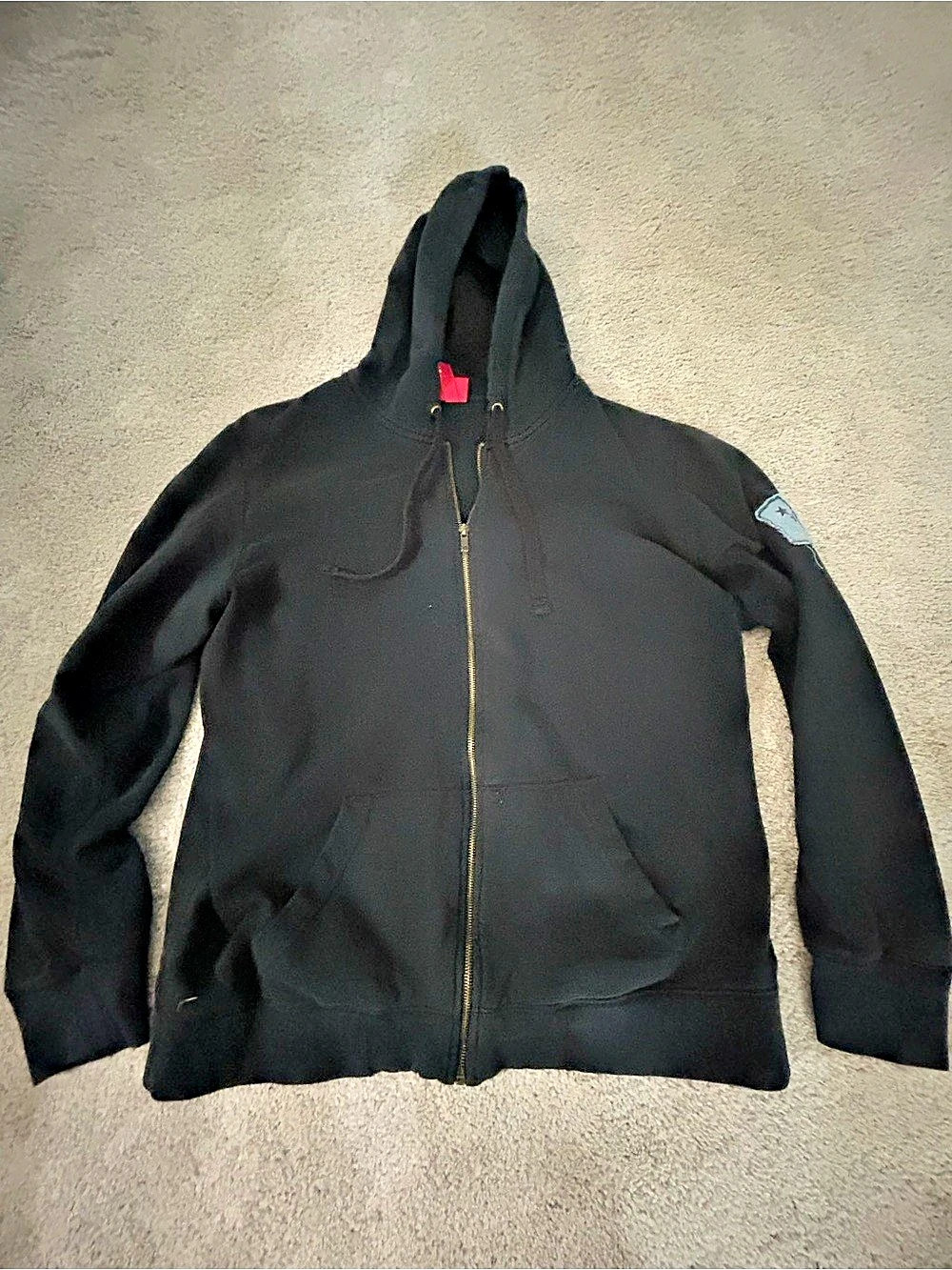 Mossimo Black Zip Hoodie Size Large